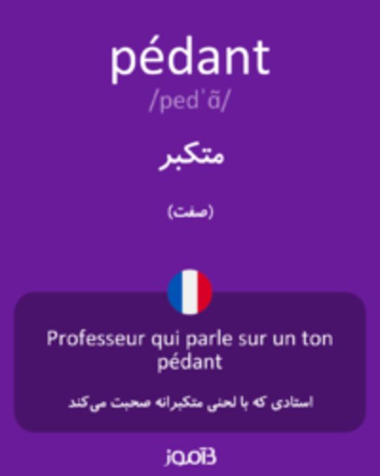  تصویر pédant - دیکشنری انگلیسی بیاموز