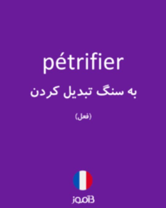  تصویر pétrifier - دیکشنری انگلیسی بیاموز