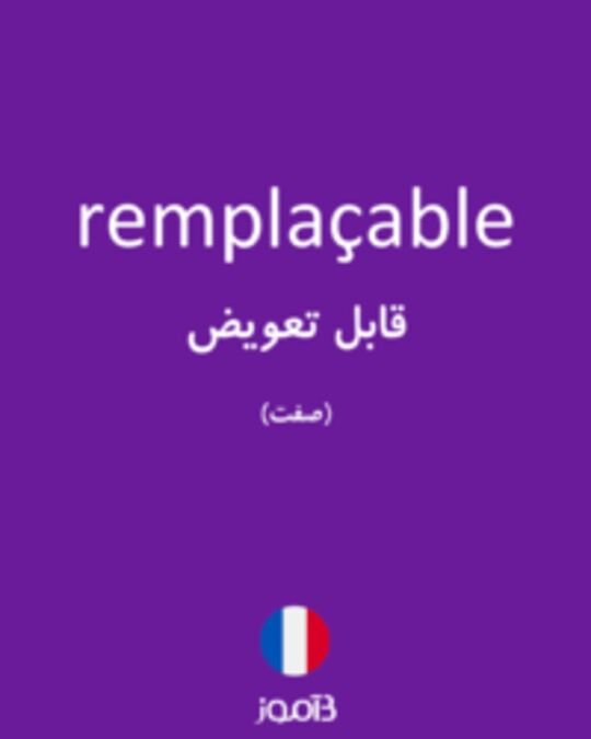  تصویر remplaçable - دیکشنری انگلیسی بیاموز