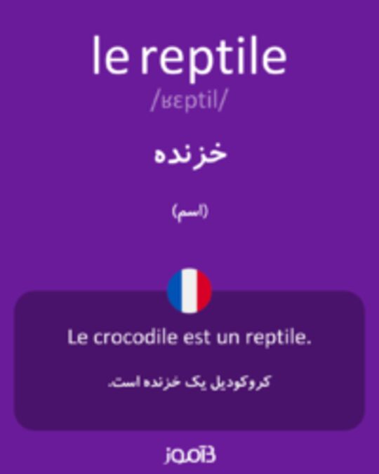  تصویر le reptile - دیکشنری انگلیسی بیاموز