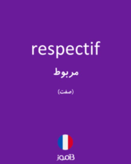  تصویر respectif - دیکشنری انگلیسی بیاموز