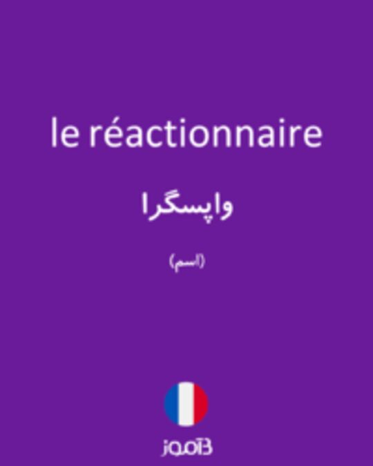  تصویر le réactionnaire - دیکشنری انگلیسی بیاموز