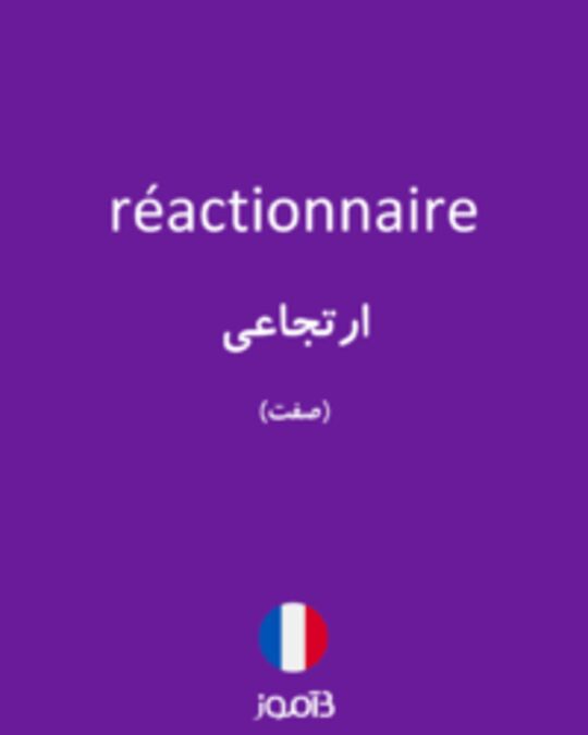  تصویر réactionnaire - دیکشنری انگلیسی بیاموز