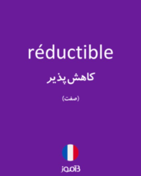  تصویر réductible - دیکشنری انگلیسی بیاموز