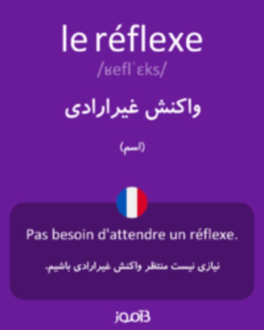  تصویر le réflexe - دیکشنری انگلیسی بیاموز