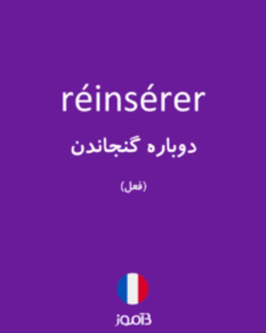  تصویر réinsérer - دیکشنری انگلیسی بیاموز