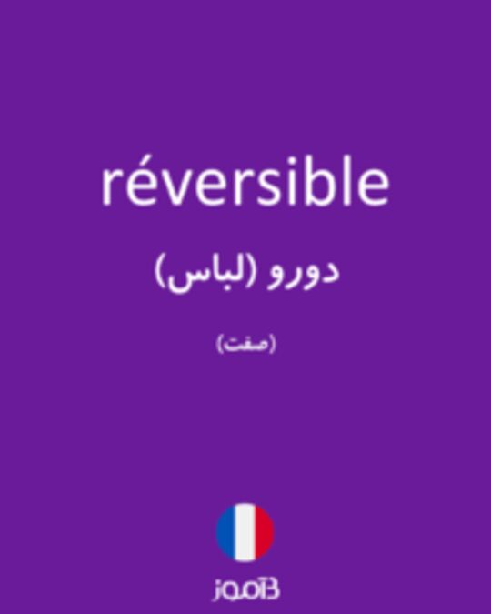  تصویر réversible - دیکشنری انگلیسی بیاموز