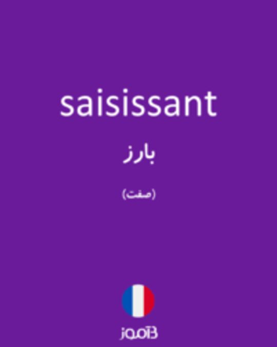  تصویر saisissant - دیکشنری انگلیسی بیاموز