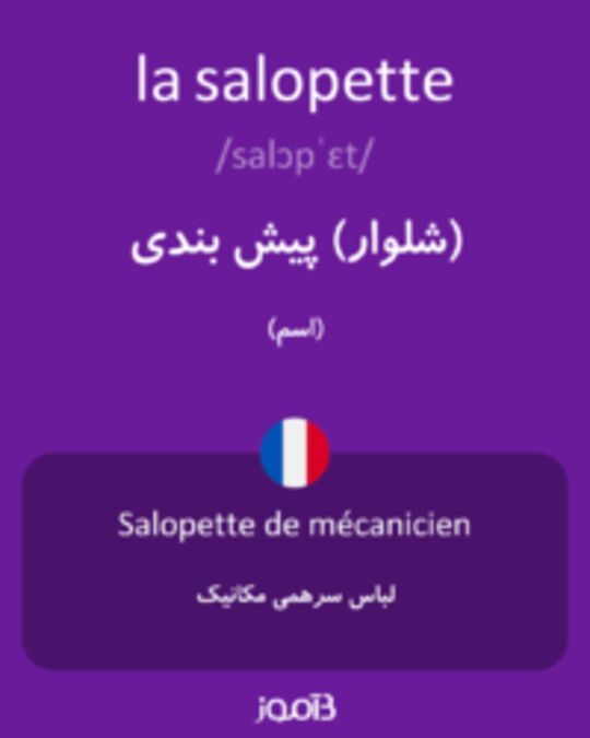  تصویر la salopette - دیکشنری انگلیسی بیاموز