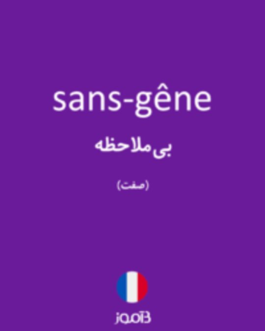  تصویر sans-gêne - دیکشنری انگلیسی بیاموز