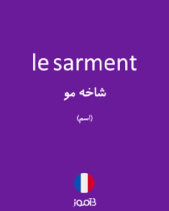  تصویر le sarment - دیکشنری انگلیسی بیاموز