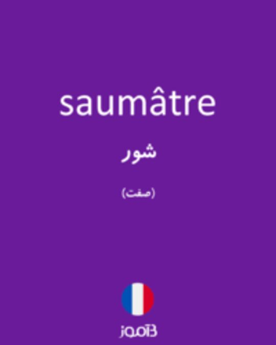  تصویر saumâtre - دیکشنری انگلیسی بیاموز