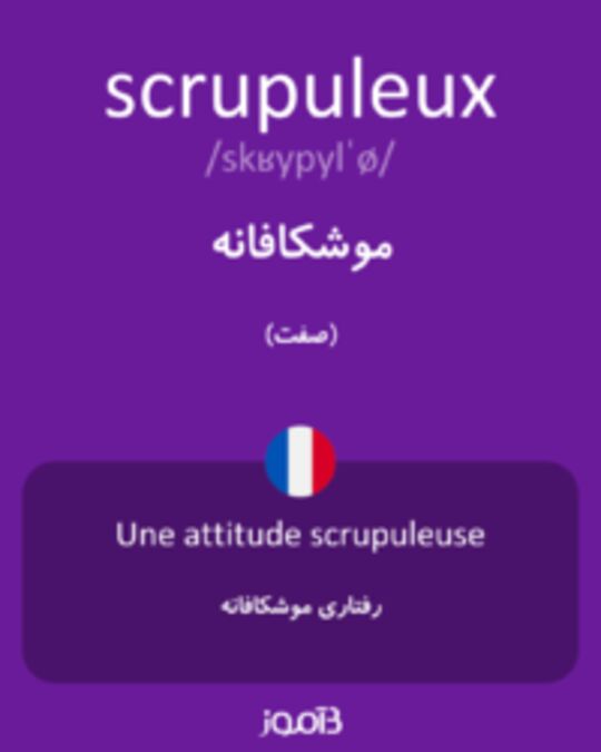  تصویر scrupuleux - دیکشنری انگلیسی بیاموز