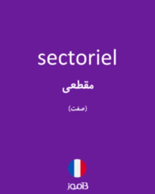  تصویر sectoriel - دیکشنری انگلیسی بیاموز