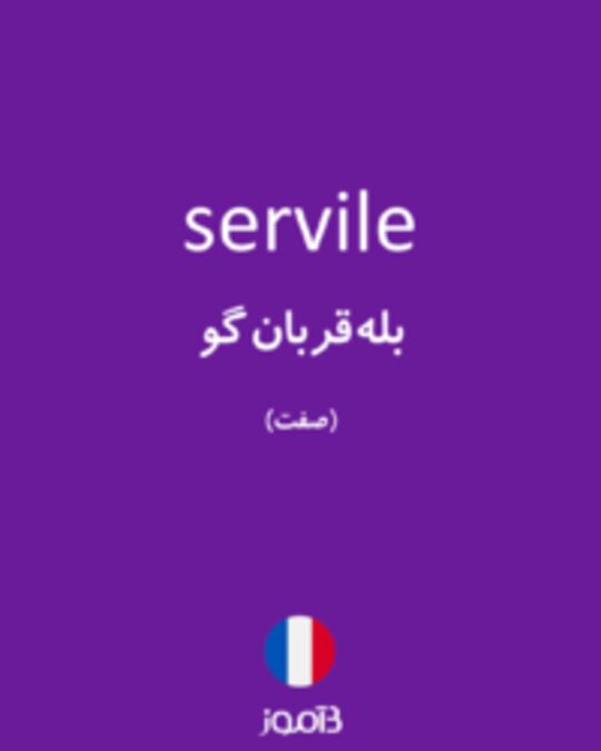  تصویر servile - دیکشنری انگلیسی بیاموز