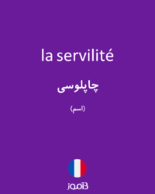  تصویر la servilité - دیکشنری انگلیسی بیاموز