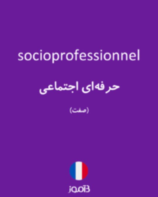  تصویر socioprofessionnel - دیکشنری انگلیسی بیاموز