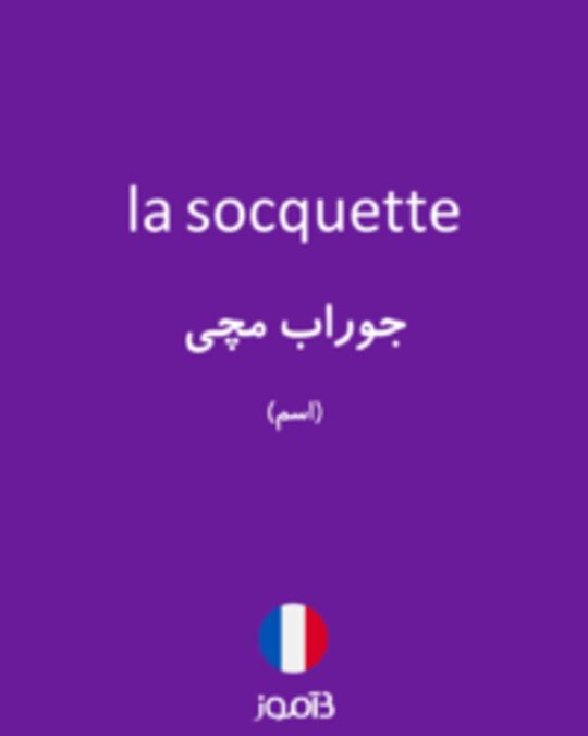  تصویر la socquette - دیکشنری انگلیسی بیاموز