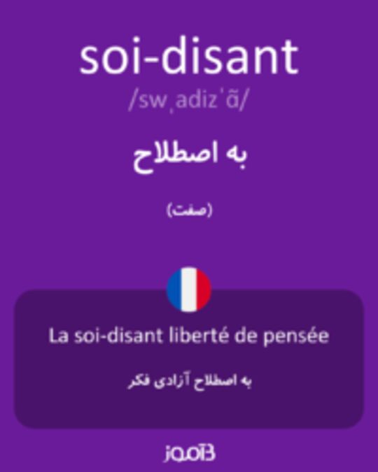  تصویر soi-disant - دیکشنری انگلیسی بیاموز