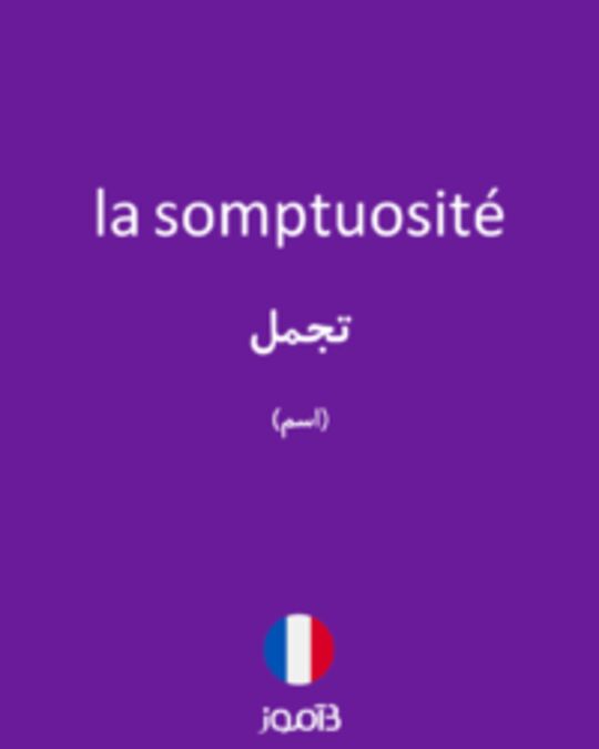  تصویر la somptuosité - دیکشنری انگلیسی بیاموز