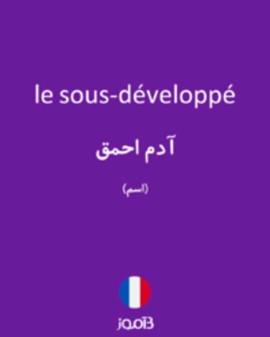  تصویر le sous-développé - دیکشنری انگلیسی بیاموز