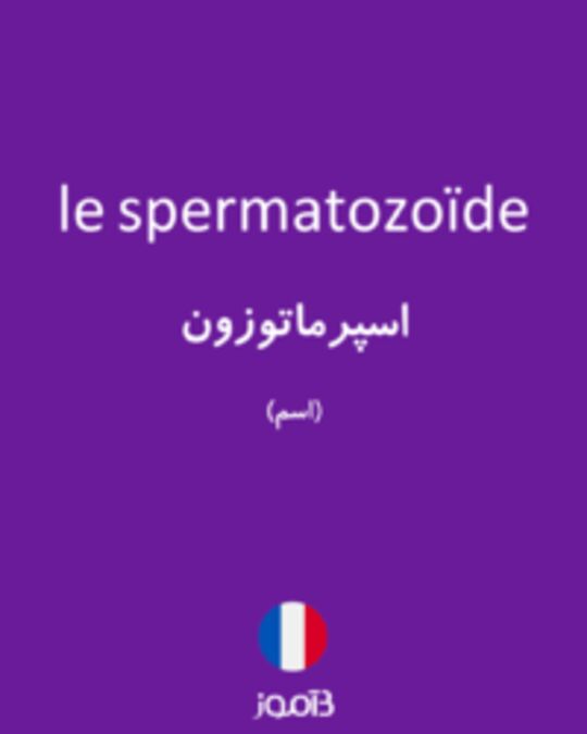  تصویر le spermatozoïde - دیکشنری انگلیسی بیاموز