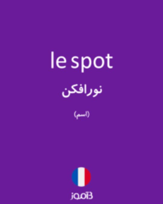  تصویر le spot - دیکشنری انگلیسی بیاموز