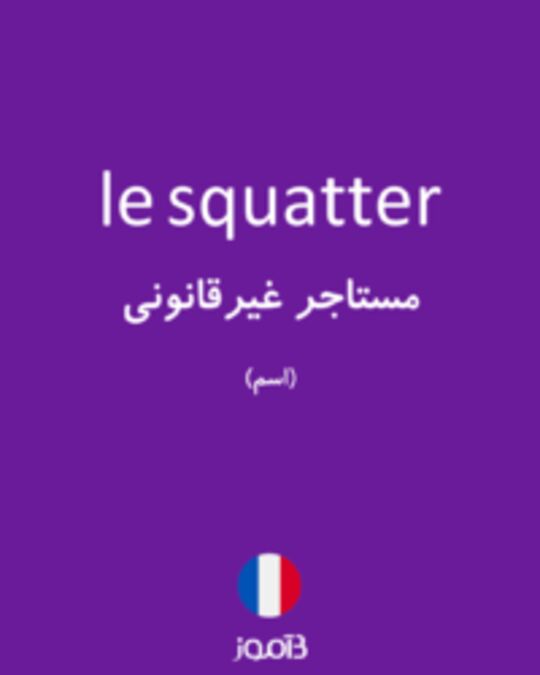  تصویر le squatter - دیکشنری انگلیسی بیاموز