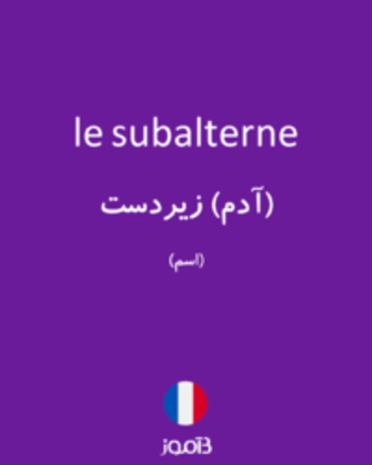  تصویر le subalterne - دیکشنری انگلیسی بیاموز