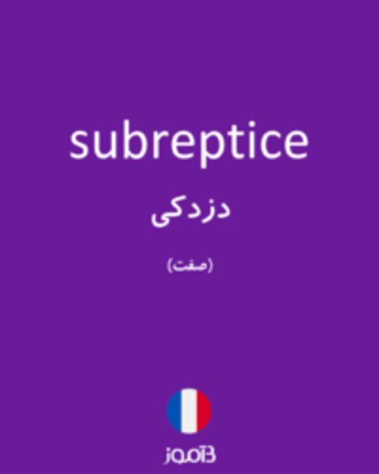  تصویر subreptice - دیکشنری انگلیسی بیاموز