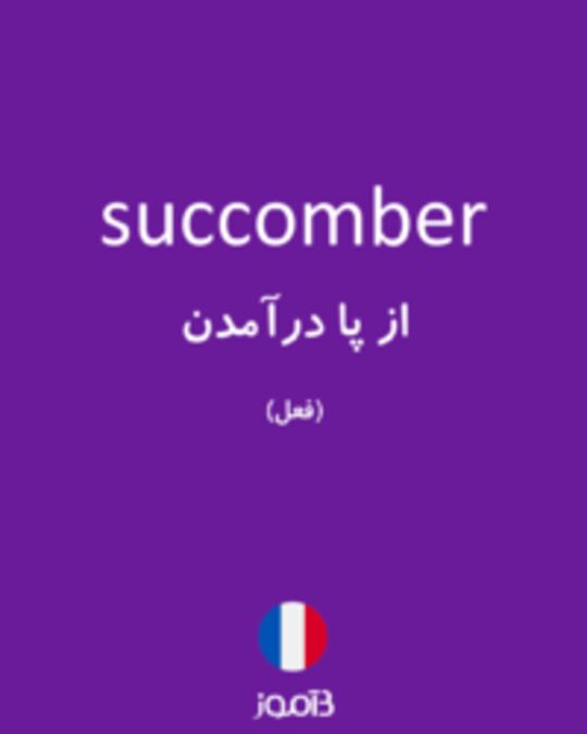  تصویر succomber - دیکشنری انگلیسی بیاموز