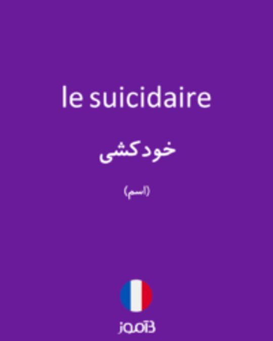  تصویر le suicidaire - دیکشنری انگلیسی بیاموز