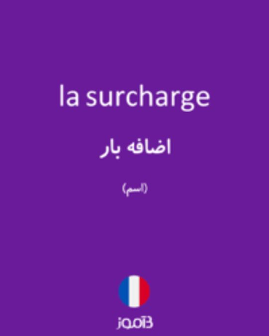  تصویر la surcharge - دیکشنری انگلیسی بیاموز