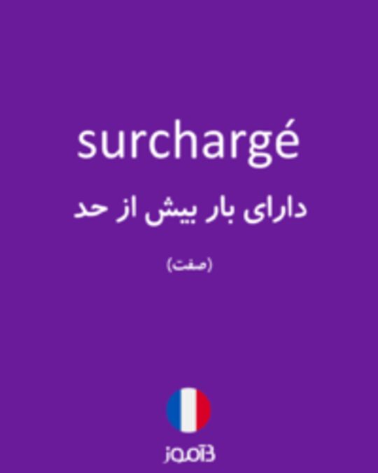  تصویر surchargé - دیکشنری انگلیسی بیاموز