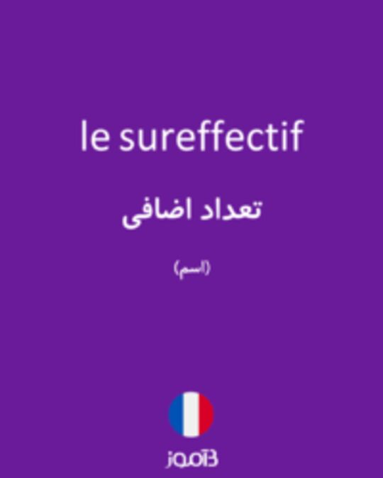  تصویر le sureffectif - دیکشنری انگلیسی بیاموز