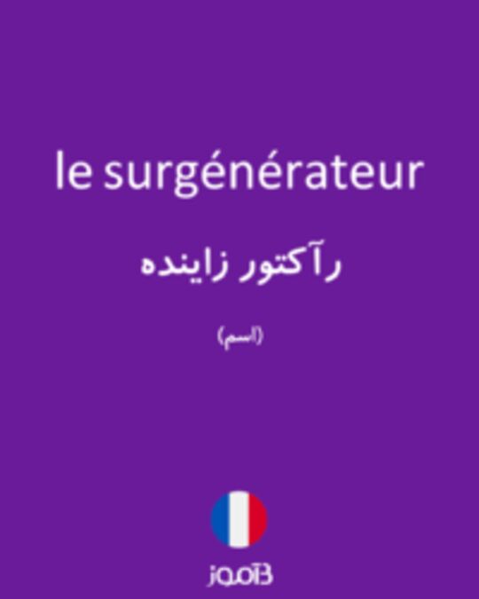  تصویر le surgénérateur - دیکشنری انگلیسی بیاموز