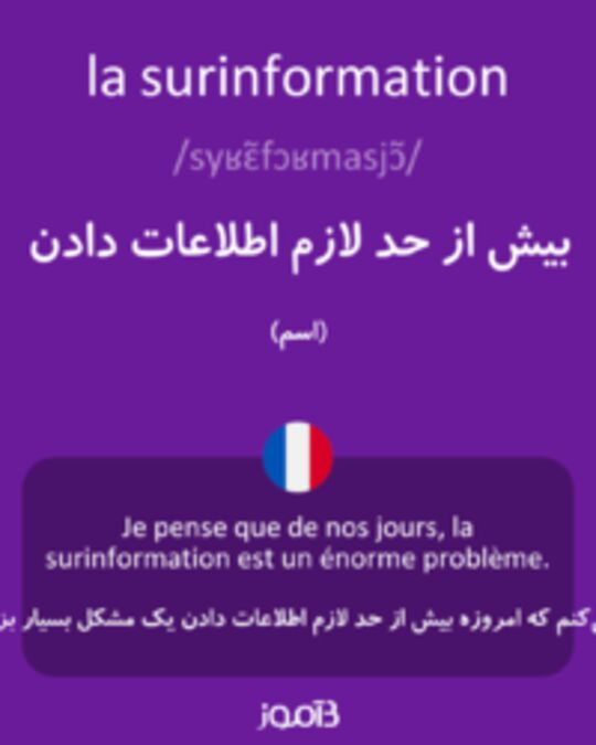  تصویر la surinformation - دیکشنری انگلیسی بیاموز