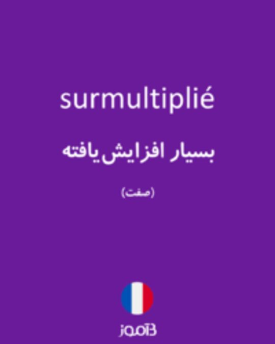  تصویر surmultiplié - دیکشنری انگلیسی بیاموز