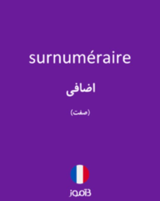  تصویر surnuméraire - دیکشنری انگلیسی بیاموز