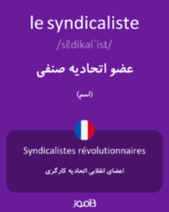  تصویر le syndicaliste - دیکشنری انگلیسی بیاموز