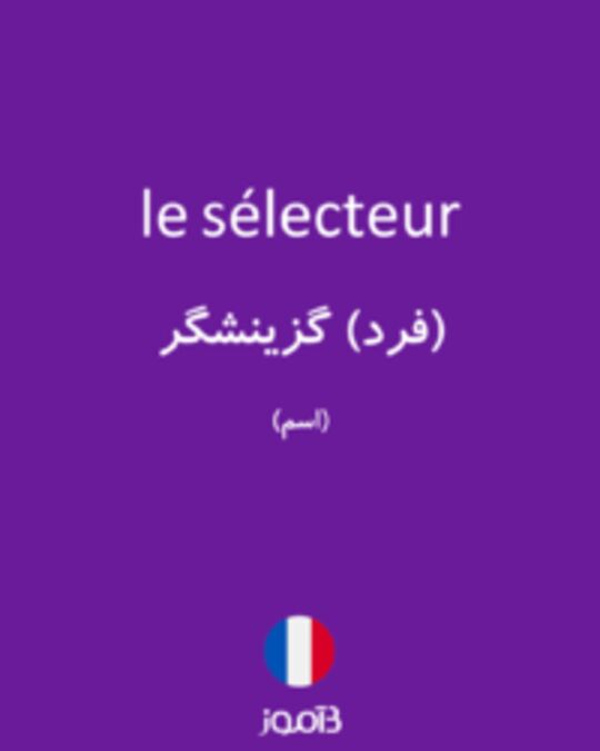  تصویر le sélecteur - دیکشنری انگلیسی بیاموز