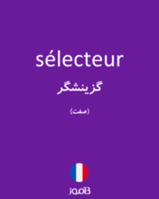  تصویر sélecteur - دیکشنری انگلیسی بیاموز