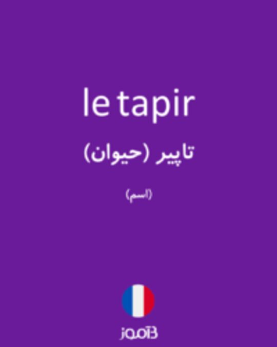  تصویر le tapir - دیکشنری انگلیسی بیاموز