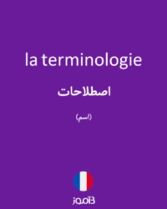  تصویر la terminologie - دیکشنری انگلیسی بیاموز