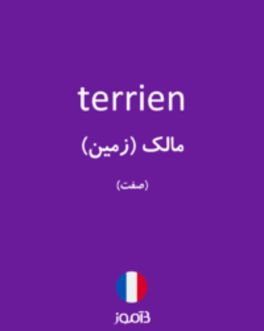  تصویر terrien - دیکشنری انگلیسی بیاموز