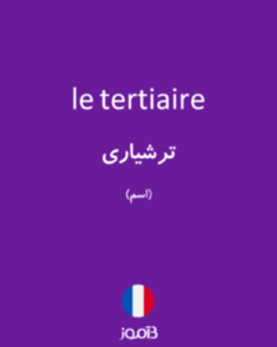  تصویر le tertiaire - دیکشنری انگلیسی بیاموز