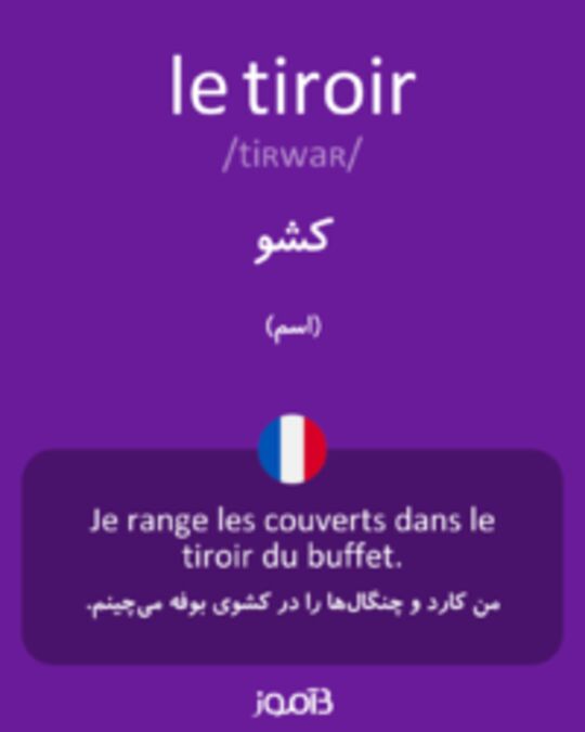  تصویر le tiroir - دیکشنری انگلیسی بیاموز