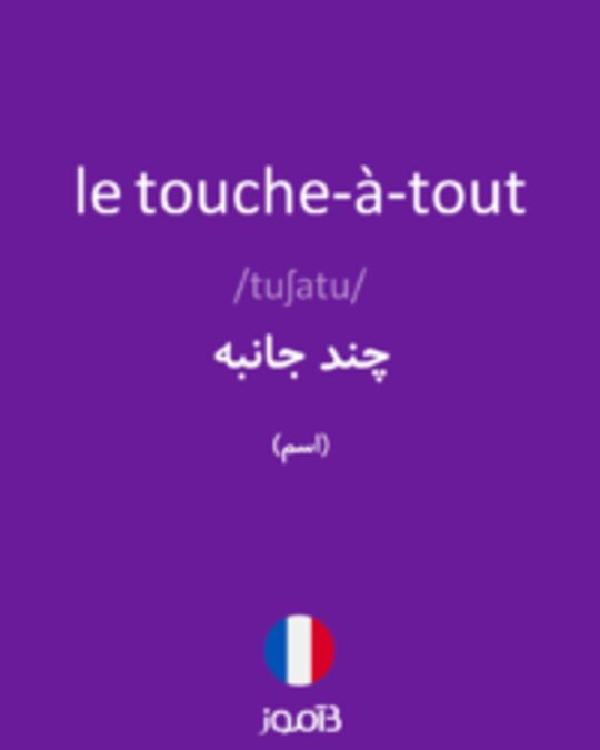  تصویر le touche-à-tout - دیکشنری انگلیسی بیاموز