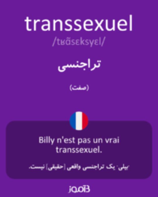  تصویر transsexuel - دیکشنری انگلیسی بیاموز