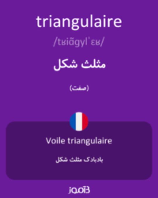  تصویر triangulaire - دیکشنری انگلیسی بیاموز